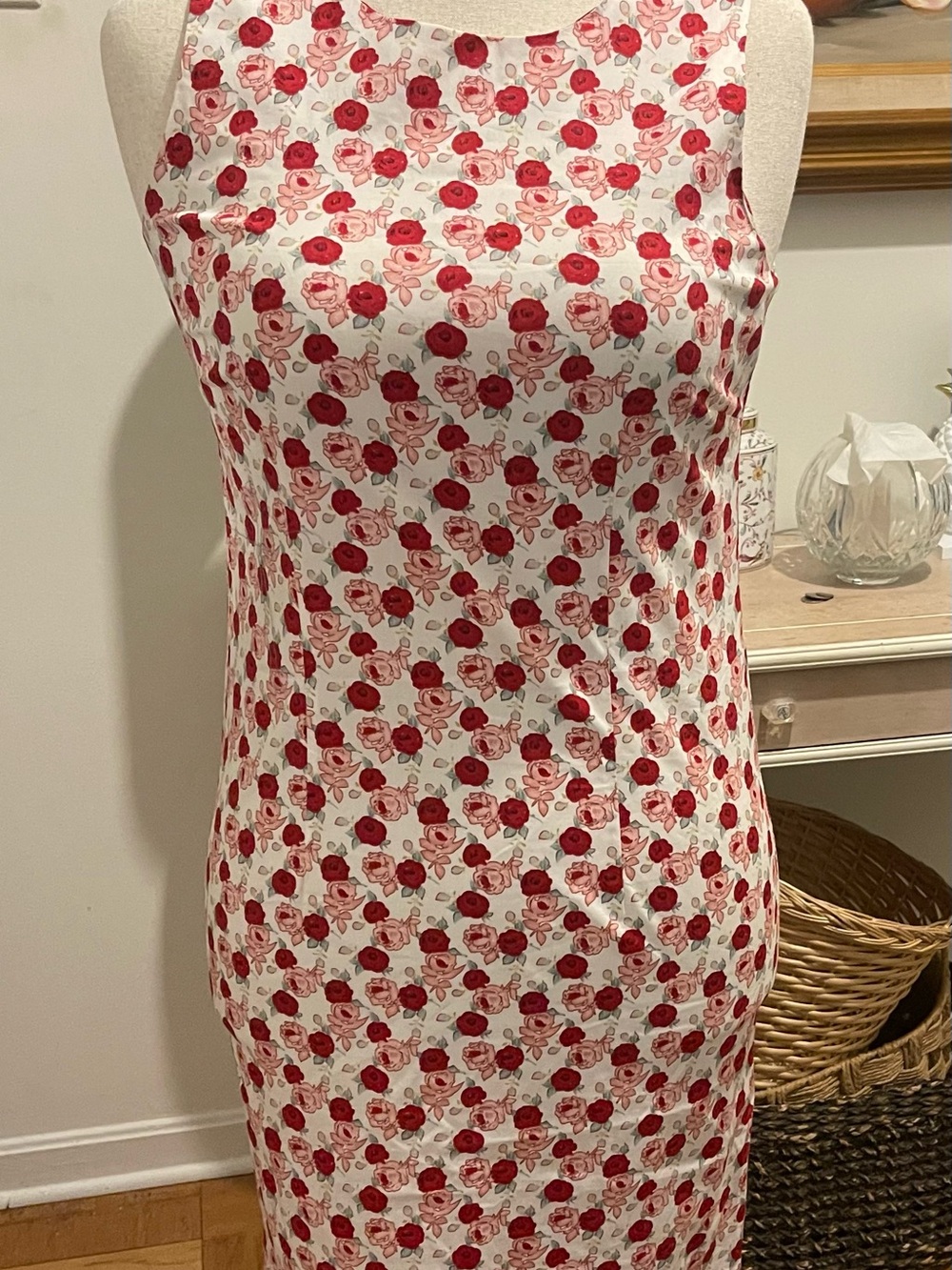 Herman Geist Vintage Floral Sheath Dress Made in USA Size 8